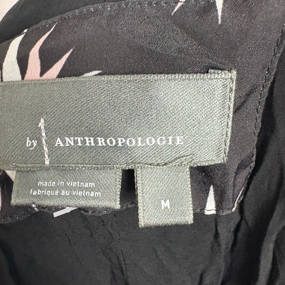 Anthropologie The Isobel Silky Pleated Maxi Skirt Black/Pink Size M - Picture 8 of 9